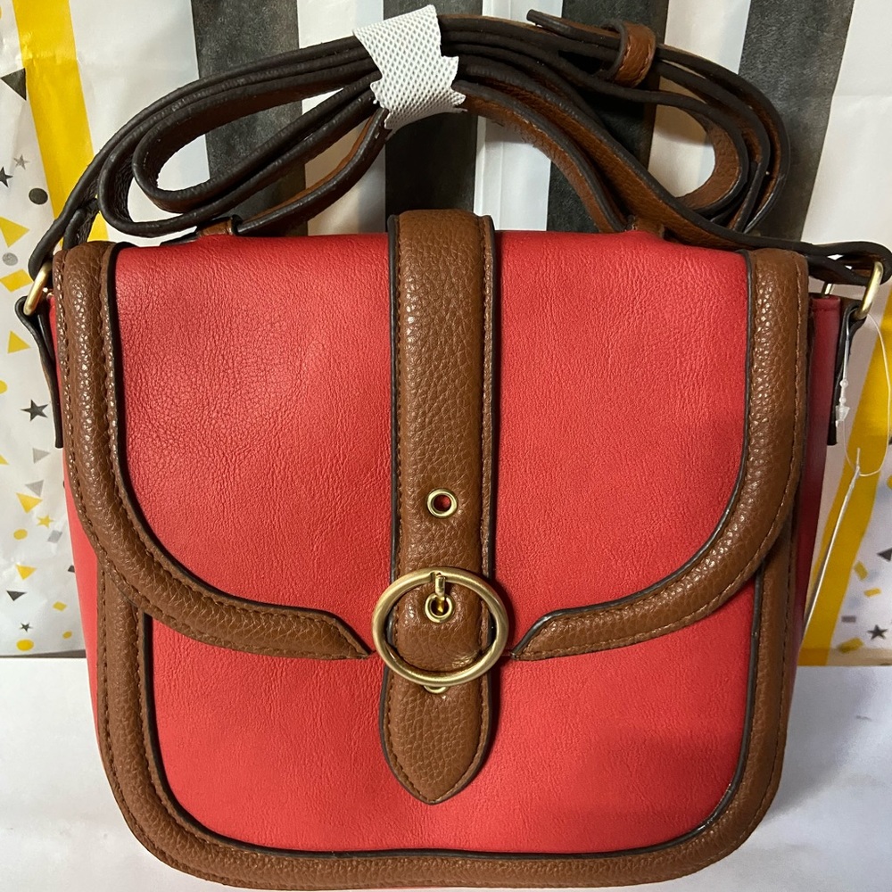 Time and Tru Red Crossbody Bag For Women NEW